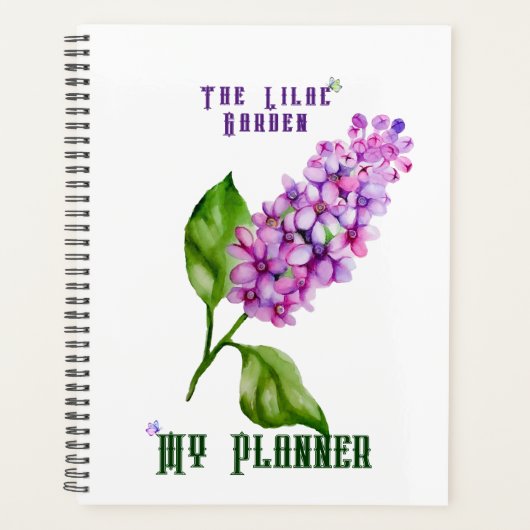 エレガント水色薄紫 プランナー手帳 (正面)