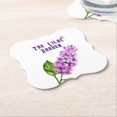 エレガント水色薄紫 ペーパーコースター (アングル)