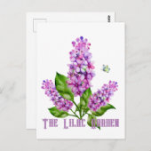 エレガント水色薄紫 ポストカード (正面/裏面)