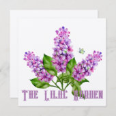 エレガント水色薄紫 招待状 (正面/裏面)