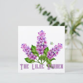 エレガント水色薄紫 招待状 (スタンド正面)