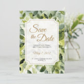 エレガント水葉色結婚の セーブザデート (スタンド正面)