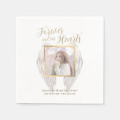 エレガント永遠のハート写真 スタンダードカクテルナプキン (正面)