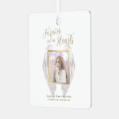 エレガント永遠のハート写真 メタルオーナメント (正面左)