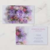 エレガント油カラーフラワーアートワークモダンテンプレート 名刺 (正面/裏面)