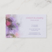 エレガント油カラーフラワーアートワークモダンテンプレート 名刺 (裏面)