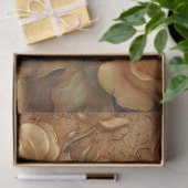 エレガント油絵金ゴールドヴィンテージフランスのバラ 薄葉紙 (ギフト)