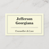 エレガント法律事務モダンカードのカウンセラー 名刺 (正面)