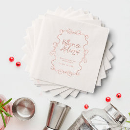 エレガント波弓縁ど卒業パーティー 箔ナプキン