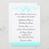 エレガント波結婚 招待状 (正面/裏面)