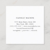 エレガント波，サロン, スクエア名刺 (裏面)