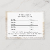 エレガント波，サロン, 予約カード (裏面)