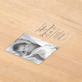 エレガント洗礼宗教イベントカスタム写真 アクリル招待状 (レイダウン)