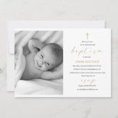 エレガント洗礼宗教イベントカスタム写真Invite 招待状 (正面)