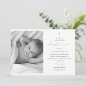 エレガント洗礼宗教イベントカスタム写真Invite 招待状 (スタンド正面)