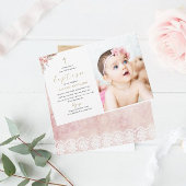 エレガント洗礼宗教イベントカスタム写真Invite 招待状