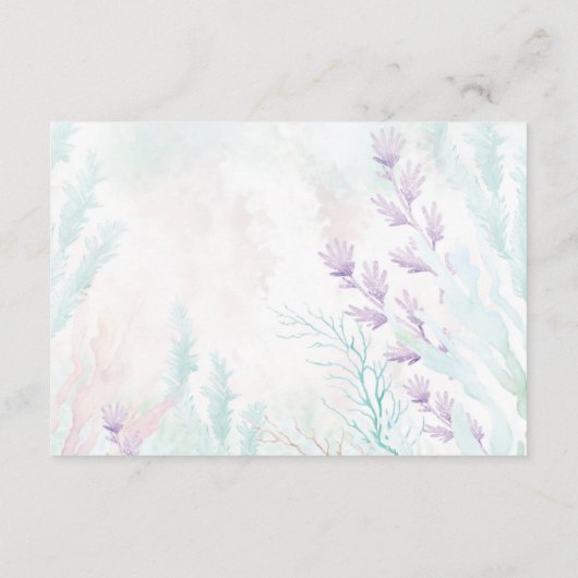 エレガント海アンダーザシービーチ結婚式RSVP エンクロージャーカード (裏面)