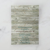 エレガント海コテージseashellsビーチ結婚式 シーズンカード (内部)