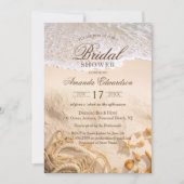 エレガント海ビーチサマーブライダルシャワー 招待状 (正面)