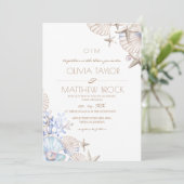 エレガント海ビーチフォト結婚式招待状 招待状 (スタンド正面)