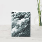 エレガント海ブルーウェーブ折り畳み結婚式招待状 招待状 (裏面)