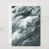 エレガント海ブルーウェーブ結婚式招待状 招待状 (裏面)