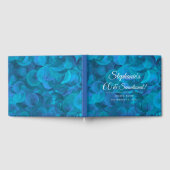 エレガント海ブルー60とセンセーショナル誕生日 ゲストブック (全面)