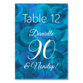 エレガント海ブルー90と非バースデーストップタパーティー テーブルナンバー (正面)