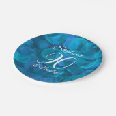 エレガント海ブルー90と非バースデーストップタパーティー ペーパープレート (アングル)