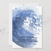 エレガント海水彩赤ちゃんシャワー 招待状 (裏面)