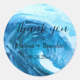 エレガント海波ビーチ海の目的地の結婚式 ラウンドシール