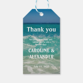 エレガント海波水ビーチ熱帯夏 ギフトタグ