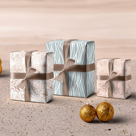 エレガント海海洋ライフパターンデザイン ラッピングペーパーシート