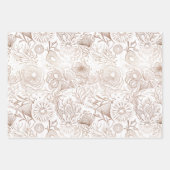 エレガント海海洋ライフパターンデザイン ラッピングペーパーシート (正面)