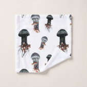 エレガント海 |ホエールモノグラム バスタオルセット (ウォッシュタオル)