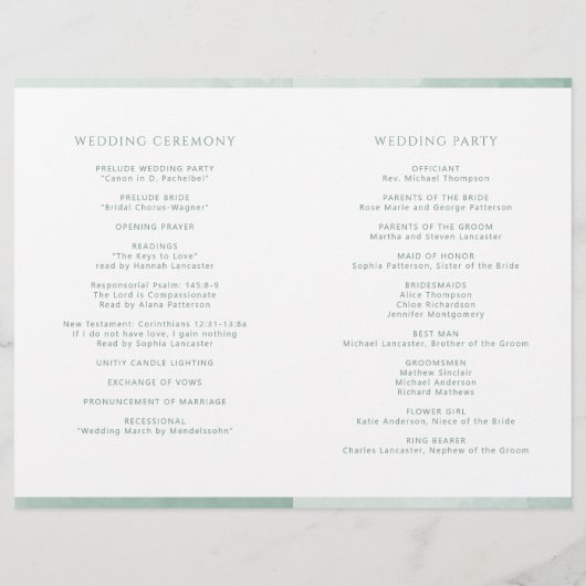 エレガント淡い色の式結婚計画 (裏面)