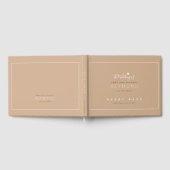 エレガント淡い色の結婚ブラウンの客書 ゲストブック (全面)