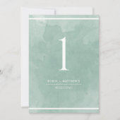 エレガント淡い色の緑水色表 (正面)