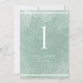 エレガント淡い色の緑水色表 (裏面)