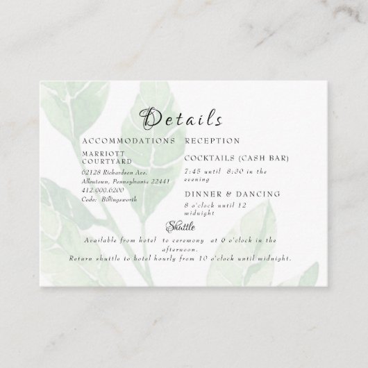 エレガント淡い色のFolids Cashバー&Shuttle エンクロージャーカード (正面)