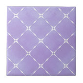 エレガント淡い色のMauve & White Squares タイル (正面)