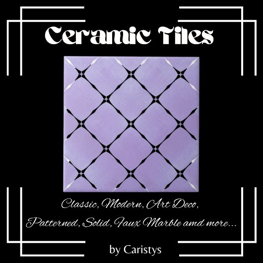 エレガント淡い色のMauve & White Squares タイル