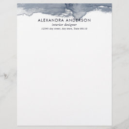 エレガント深いグレーウォータープロフェッショナルミニマル レターヘッド