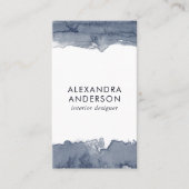 エレガント深いグレーウォータープロフェッショナルミニマル 名刺 (正面)