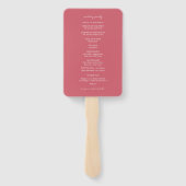 エレガント深いピンクミニマル ハンドファン (裏面)