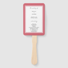 エレガント深いピンクミニマル ハンドファン