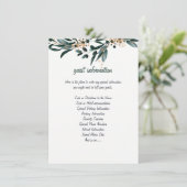 エレガント深いブルーフローラ結婚ズ 招待状 (スタンド正面)