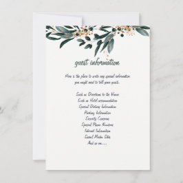 エレガント深いブルーフローラ結婚ズ 招待状