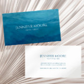 エレガント深いブルー海シービーチ 名刺