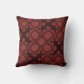 エレガント深い赤色花柄 クッション (裏面)